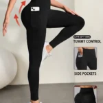 Leggings de sport taille haute avec poches latérales 1