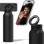 Garrafa de água esportiva com isolamento térmico e suporte magnético para celular 7